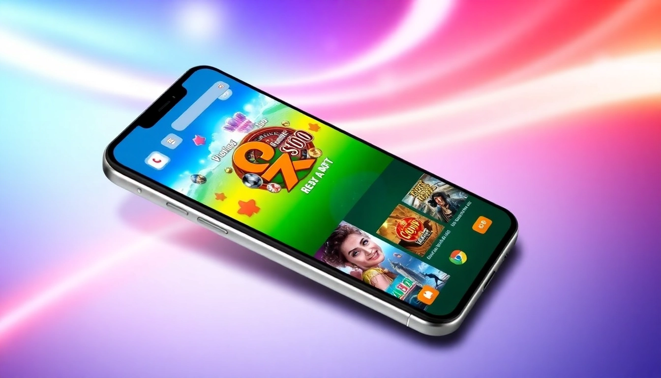 The CK999 app interface on a smartphone showcasing live casino games and betting options for seamless gaming experience.
