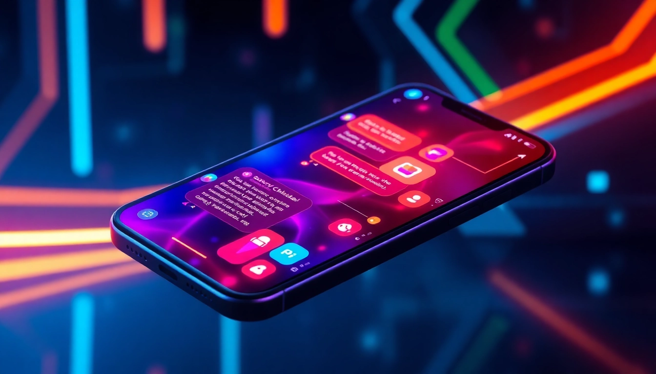 Close-up of a user interacting with a spicychatai chat app on a smartphone, showcasing realistic visuals and dynamic conversation bubbles for immersive experience.